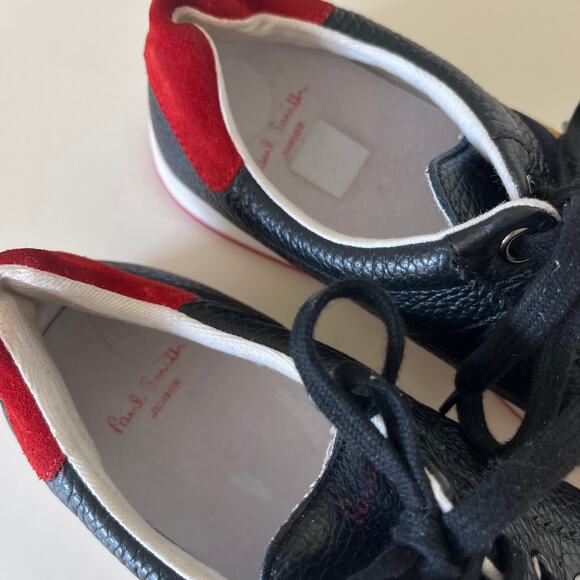 Paul Smith Junior Boy's Sneaker SZ 39 US 7 Leather Designer Black - Picture 4 of 10